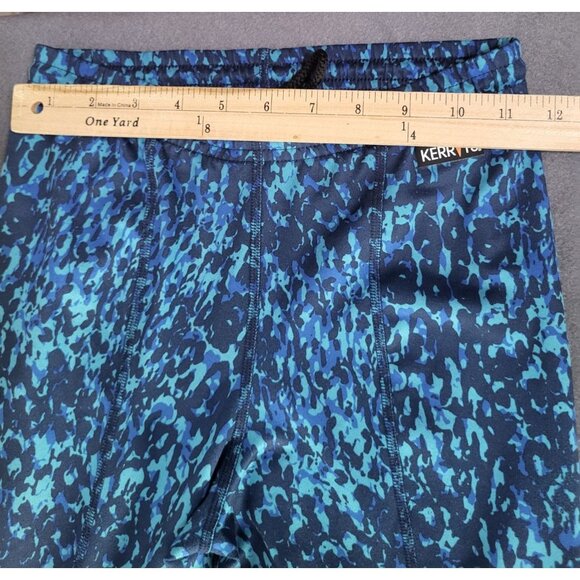 Kerrits Knee Patch Performance Tight Equestrian Pants Topaz Brushstroke Girls XL - Picture 7 of 9